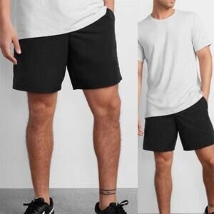Stori Men's Amp Track  Black Elastic Waistband Drawstring Athletic Shorts